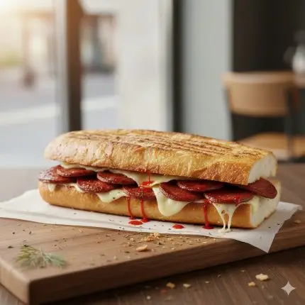 Yarım Ekmek Sucuklu Tost