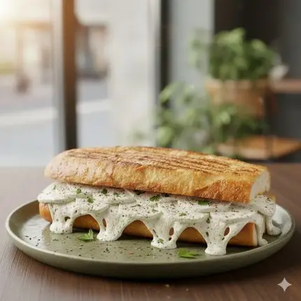 Yarım ekmek Beyaz peynirli tost